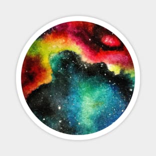 Green Red yellow Blue Purple Galaxy Magnet